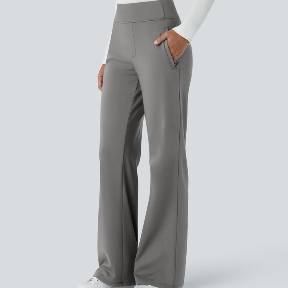 Halara Flex™ DayStretch Mid Rise Side Zipper Pocket Work Flare Pants